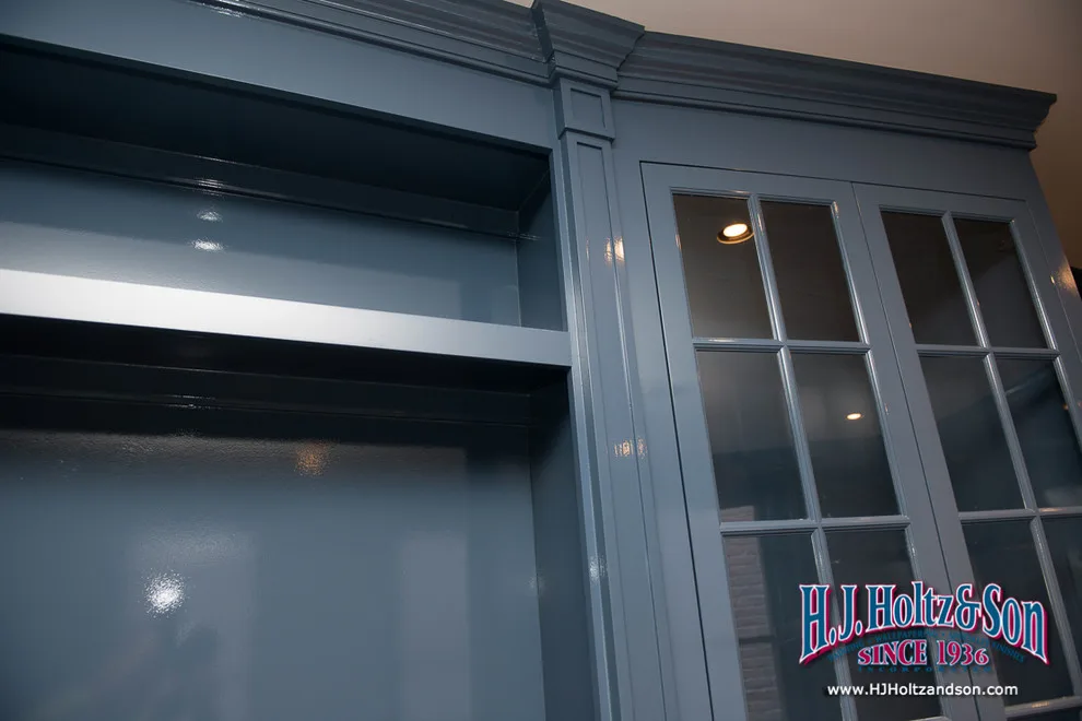 Glossy Blue Painted Cabinets by H.J. Holtz And Son, Inc. - Photo 18