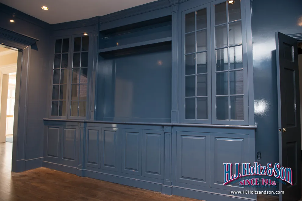 Glossy Blue Painted Cabinets by H.J. Holtz And Son, Inc. - Photo 22