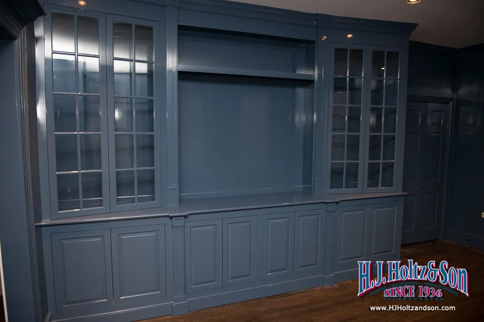 Glossy Blue Painted Cabinets by H.J. Holtz And Son, Inc. - Photo 26