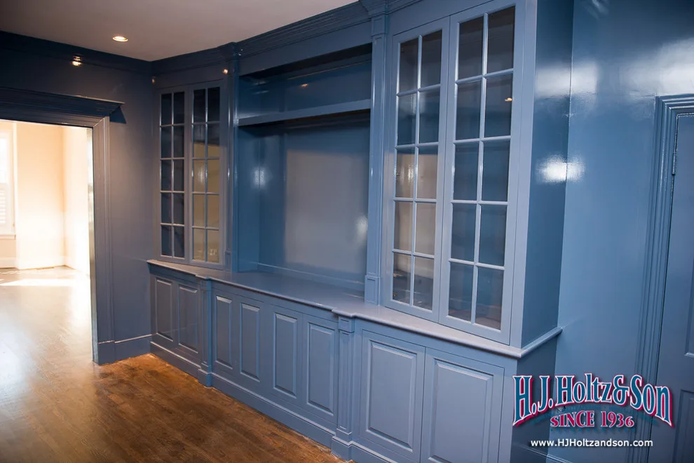 Glossy Blue Painted Cabinets by H.J. Holtz And Son, Inc. - Photo 16