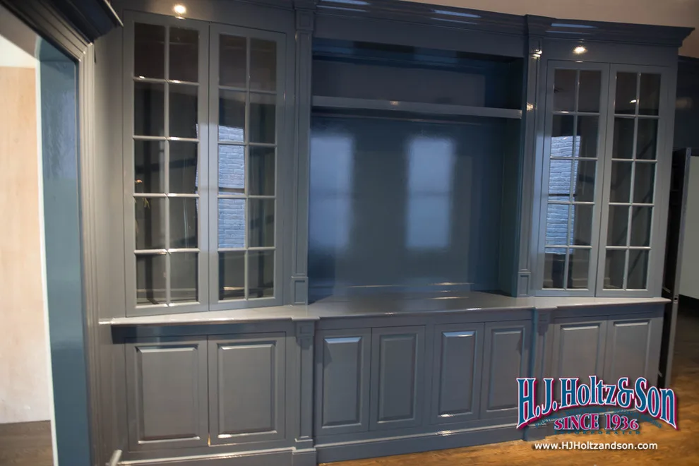 Glossy Blue Painted Cabinets by H.J. Holtz And Son, Inc. - Photo 7