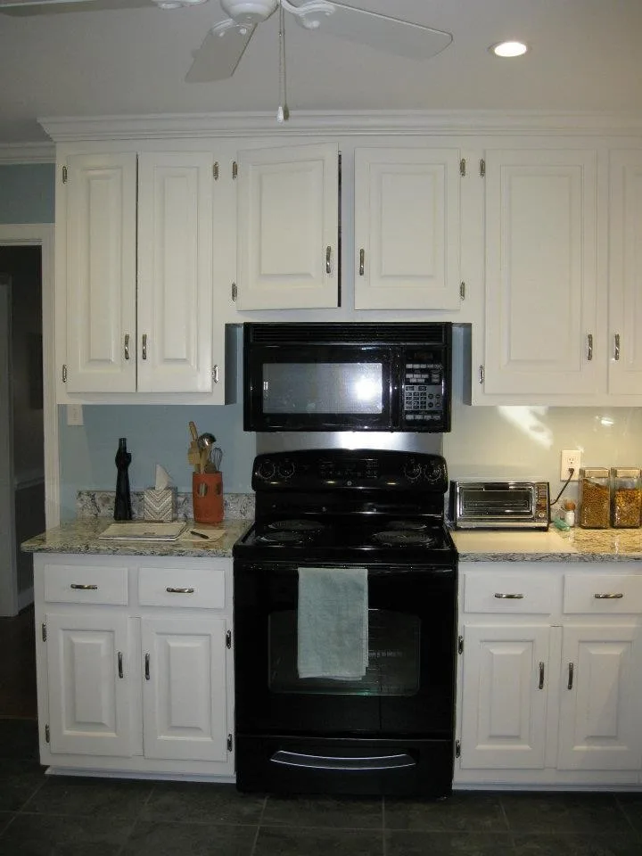 Transforming Wooden Cabinets to White by S & S Painting - Photo 2