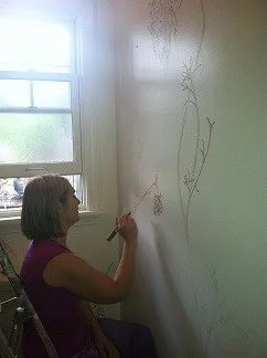 Mural for a Small Half Bath in East Lansing, MI by Alison Alfredson Color & Design - Photo 3