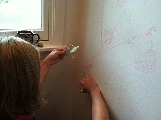 Mural for a Small Half Bath in East Lansing, MI by Alison Alfredson Color & Design - Photo 2