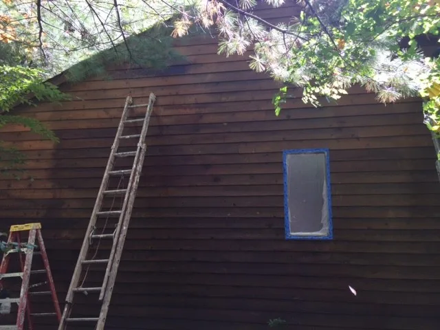 Cedar siding exterior re-staining in Reston, VA by Hömm Certified Painting Systems - Photo 7