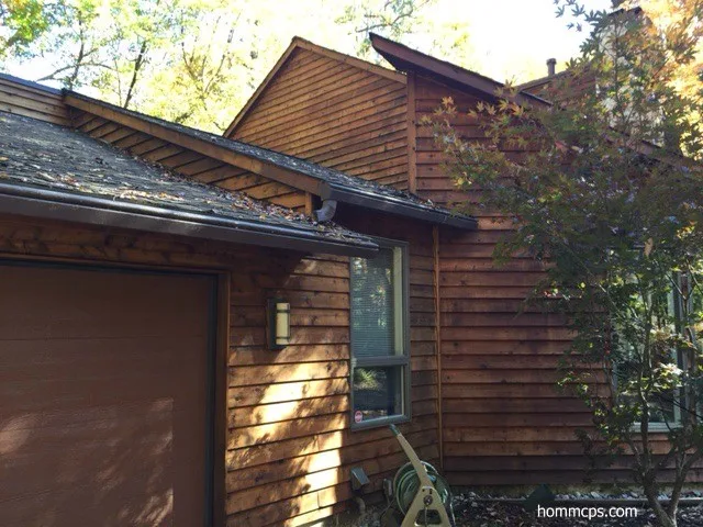 Cedar siding exterior re-staining in Reston, VA by Hömm Certified Painting Systems - Photo 6