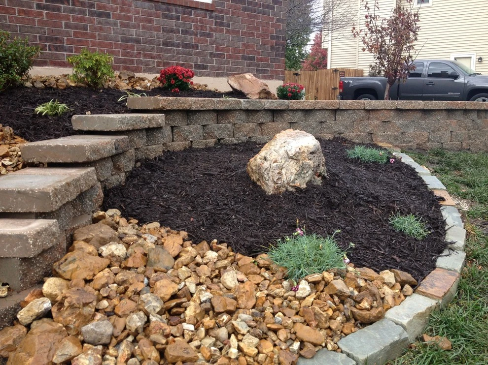 New landscape & retaining wall by Garden Gate Lawn & Landscape, LLC - Photo 2