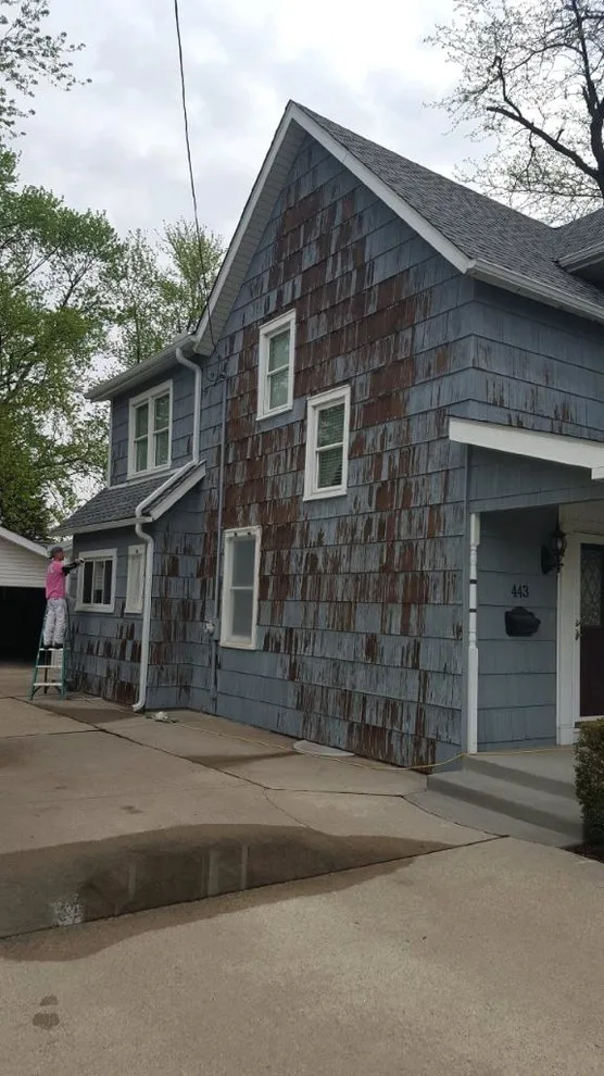 Cedar Shake Exterior Renovation in Crete, IL by Calumet Painting & Restoration - Photo 2