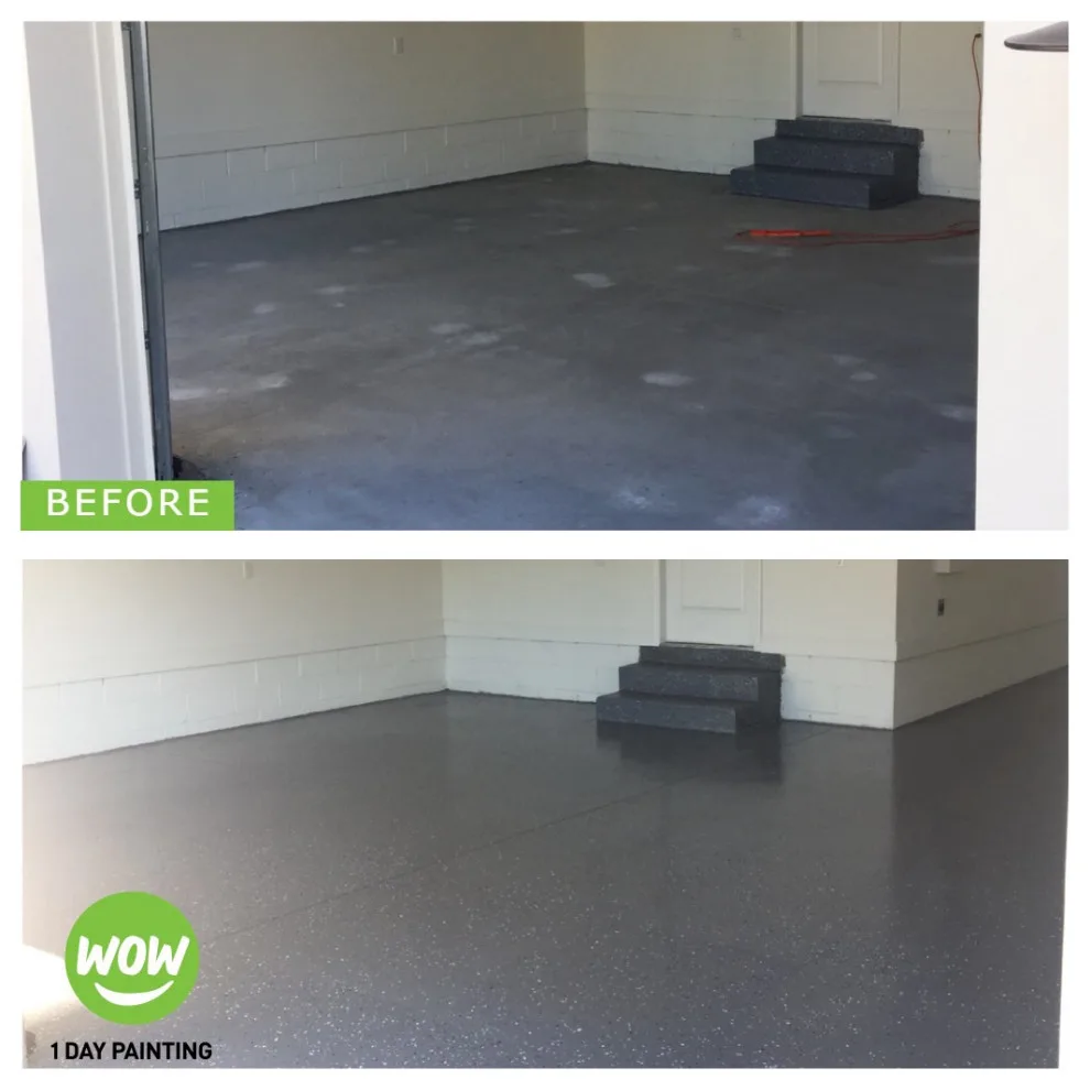 Epoxy-coated garage flooring by Wow 1 Day Painting - Photo 5