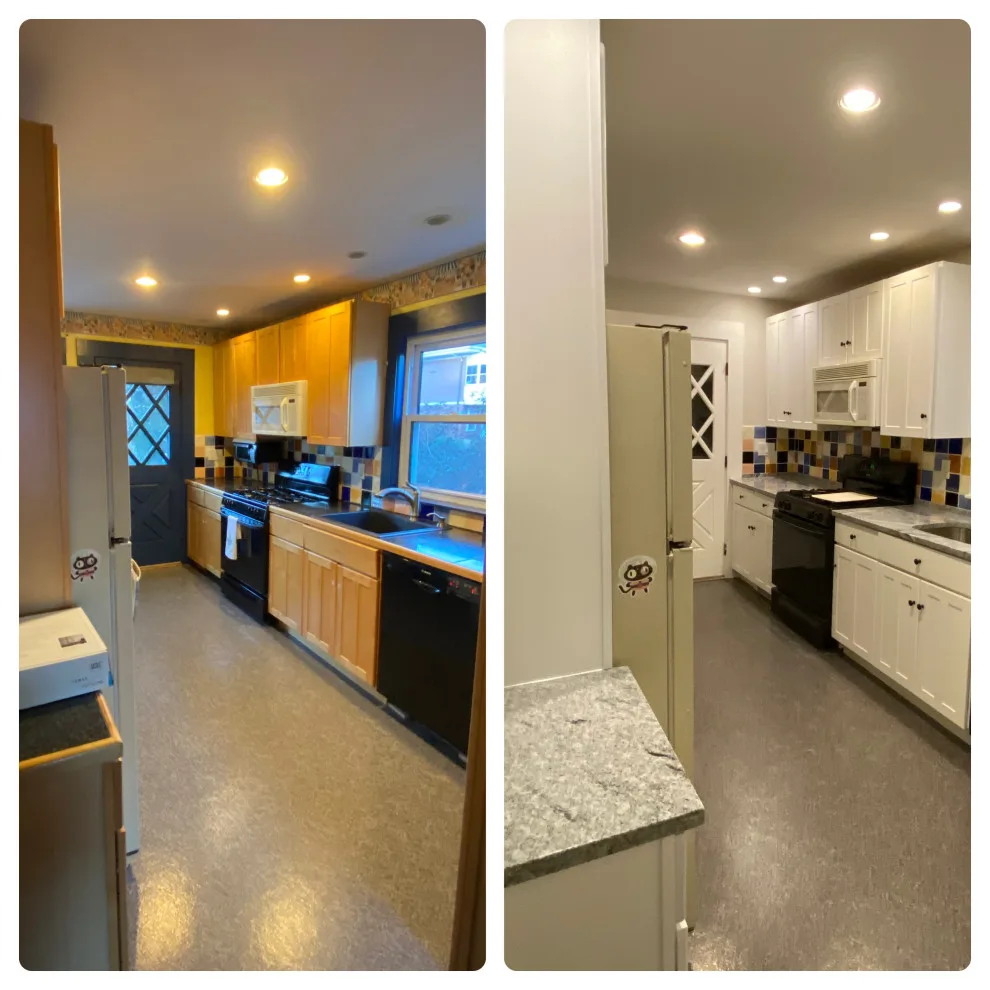 Cabinet restoration and new countertops by Powell Painting And Home Services - Photo 12
