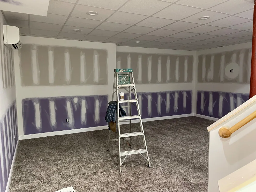 Finished basement primed and painted by Star Painters LLC - Photo 6