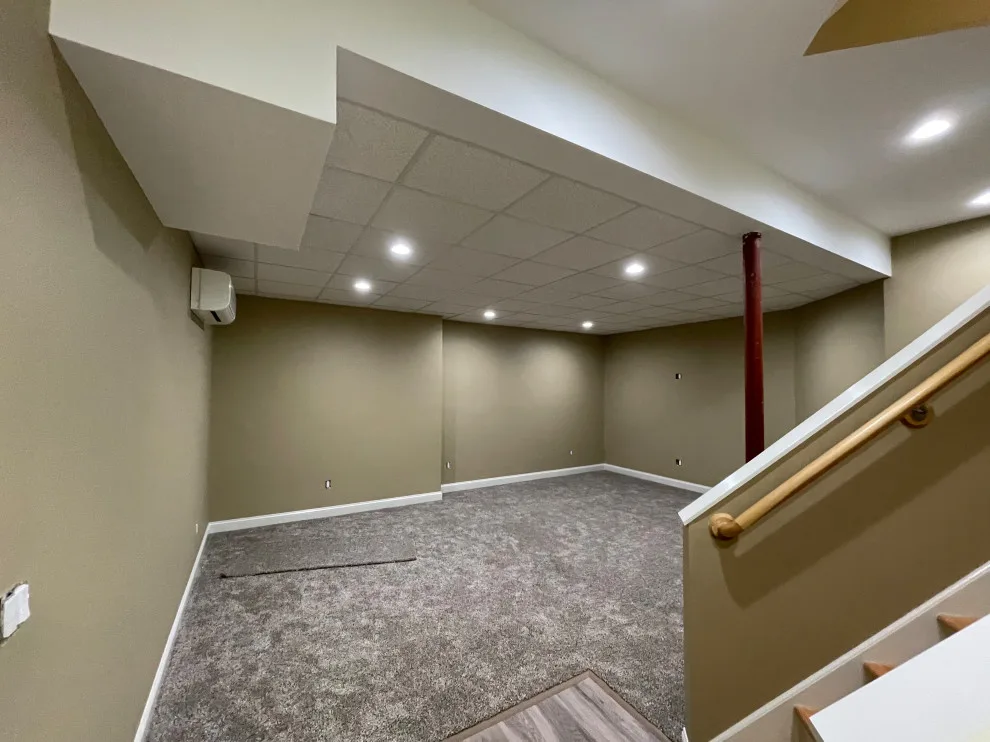 Finished basement primed and painted by Star Painters LLC - Photo 2
