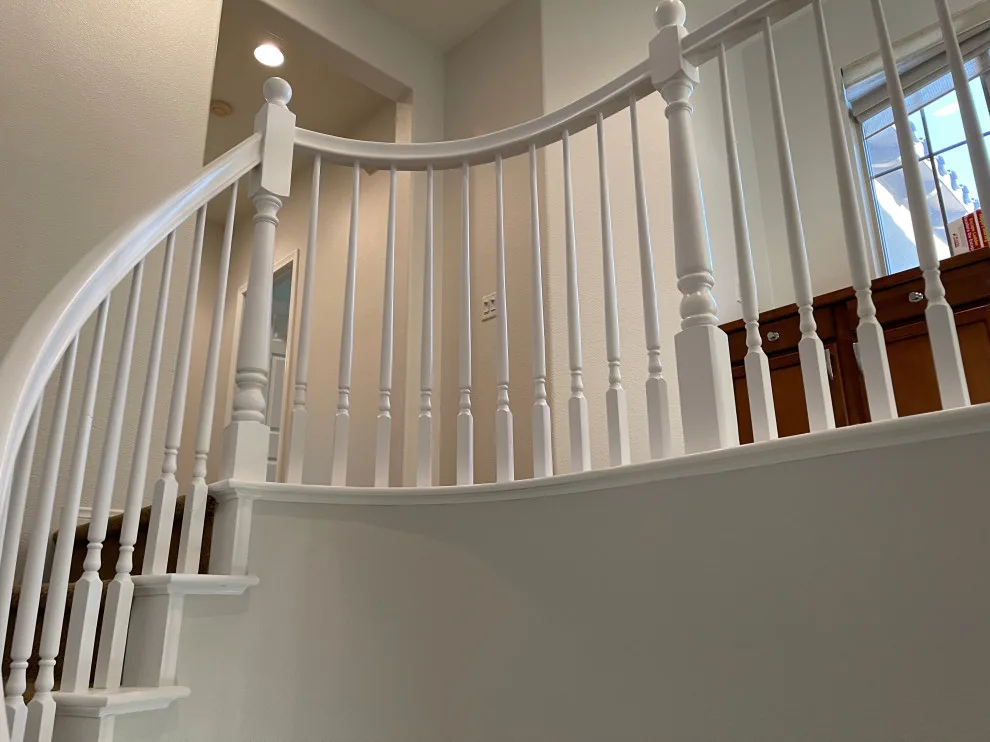 White Semigloss Enamel Spindle Railing by López Painting - Photo 4