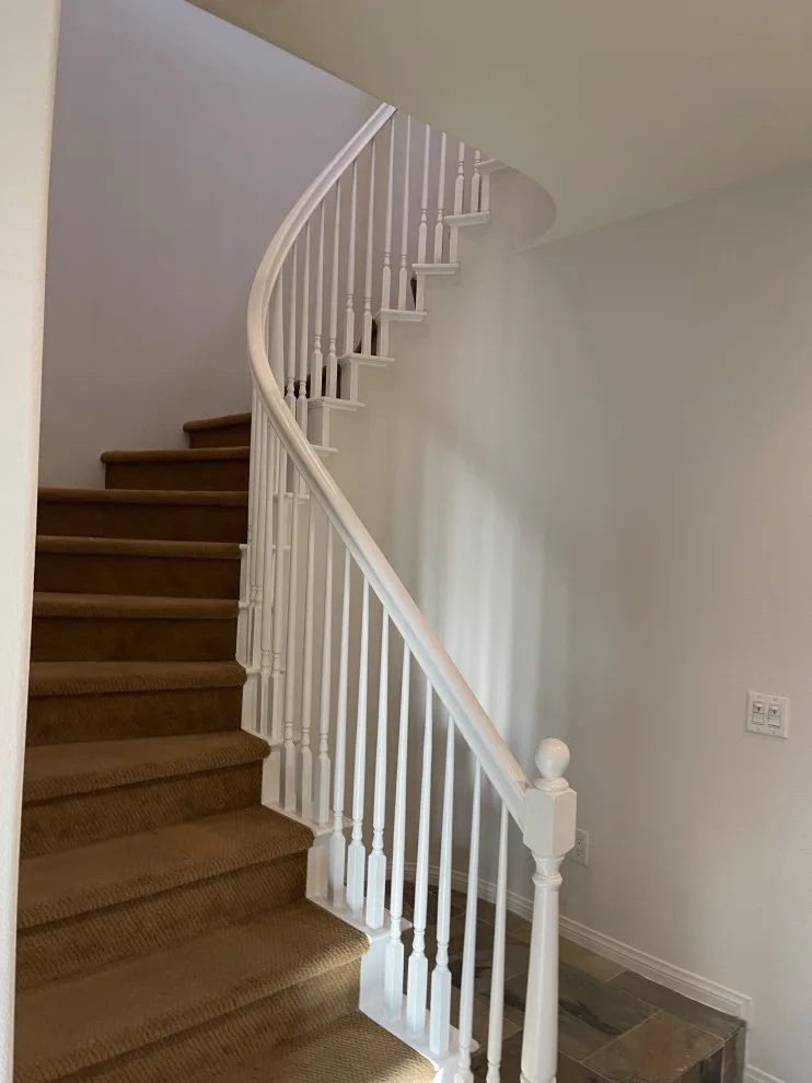 White Semigloss Enamel Spindle Railing by López Painting - Photo 3
