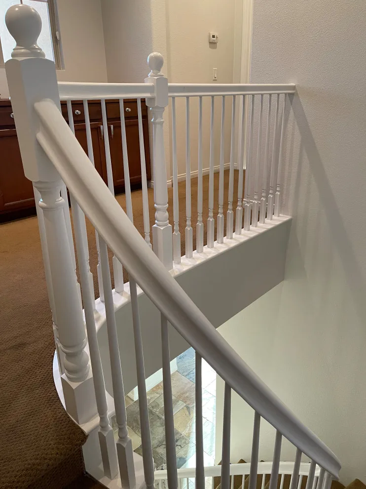 White Semigloss Enamel Spindle Railing by López Painting - Photo 2
