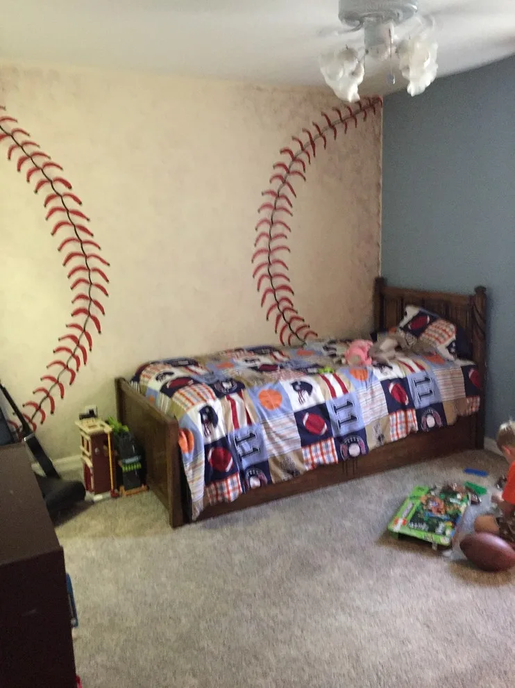 Youth Baseball Wall Mural by Gina's Artistry & Painting - Photo 3