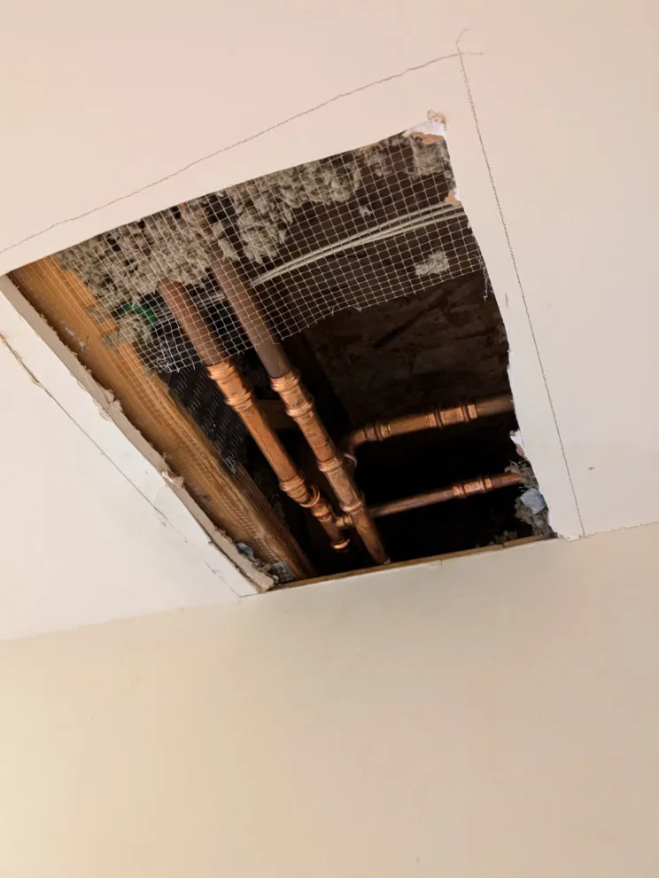 Chicago drywall repair for ceiling water damage by Windy City Painters - Photo 2