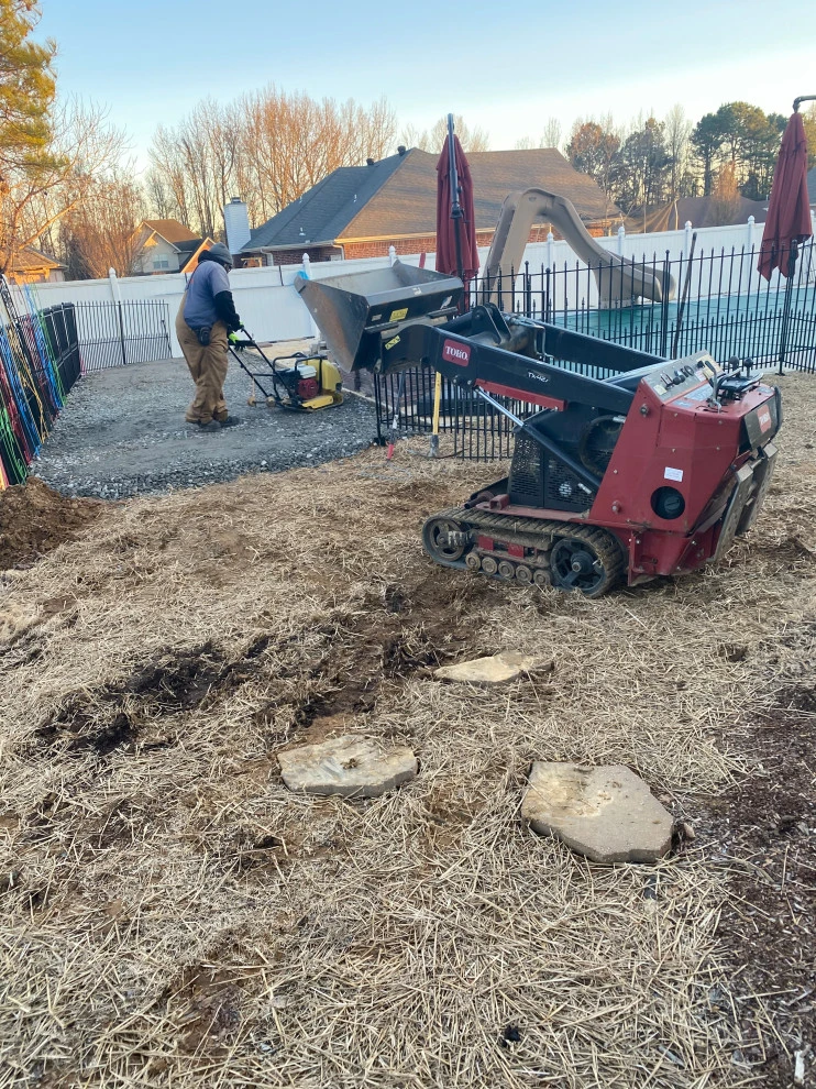 Pool landscaping and patio by Going The Extra Mile Landscape - Photo 12