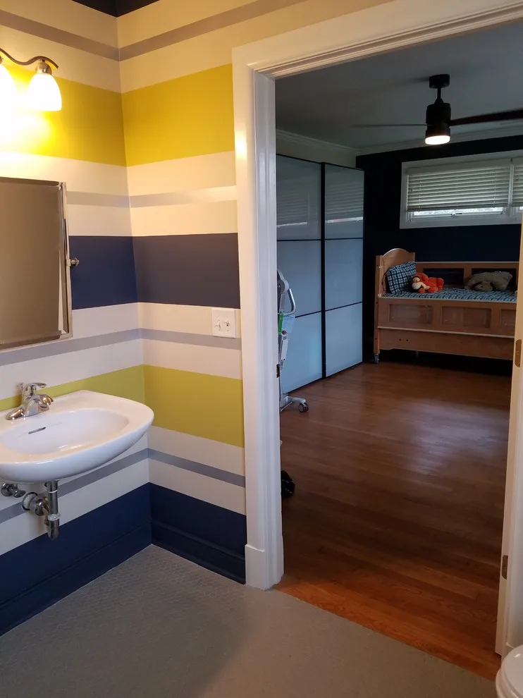 Playful Bathroom Stripes by S & S Painting - Photo 2