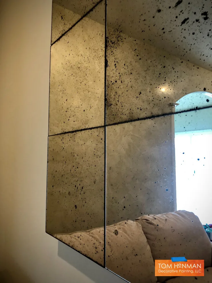 Antique Mirror with Hand-Silvered Finish by Tom Henman Decorative Painting, LLC - Photo 2