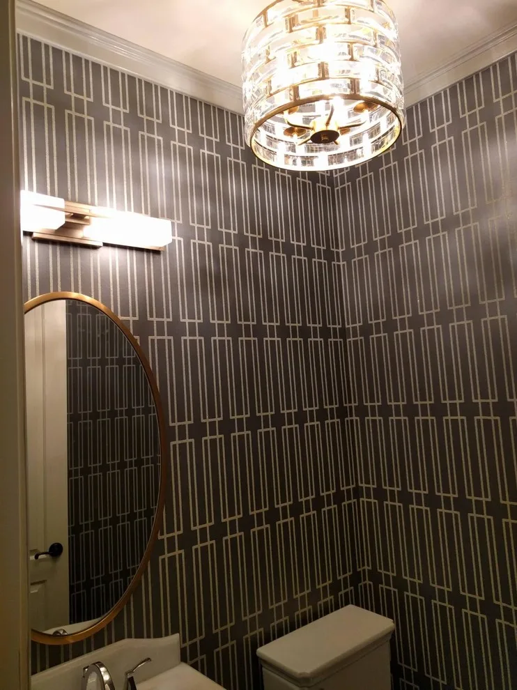 Glitter Sand Powder Room Installation by Abode Couture LLC - Photo 3