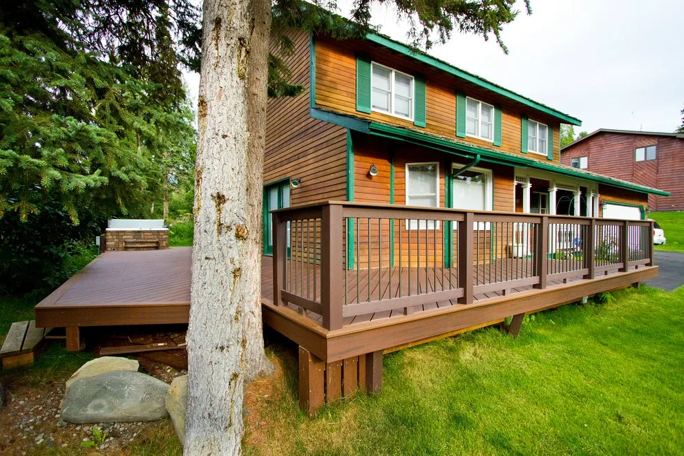 Diagonal Trex Deck with a Wrap-Around Design by Treeline Construction - Photo 5