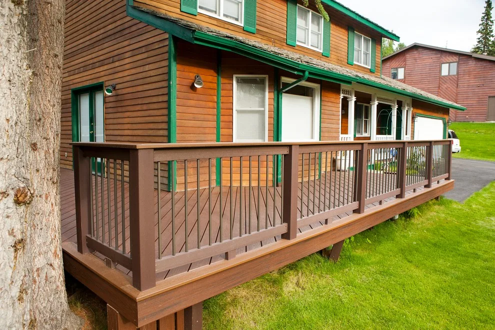 Diagonal Trex Deck with a Wrap-Around Design by Treeline Construction - Photo 2