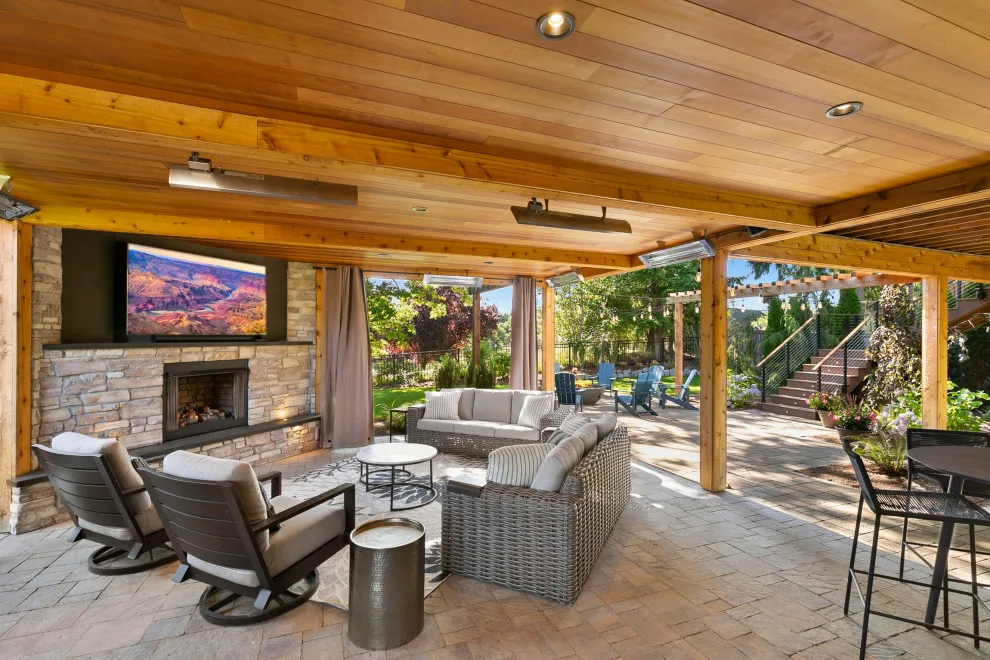 Two-Tiered Entertainment in Sammamish by London Design Build - Photo 25