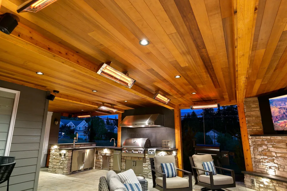 Two-Tiered Entertainment in Sammamish by London Design Build - Photo 11