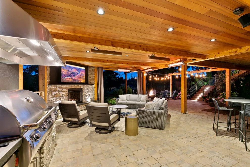 Two-Tiered Entertainment in Sammamish by London Design Build - Photo 16