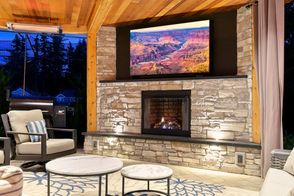 Two-Tiered Entertainment in Sammamish by London Design Build - Photo 7