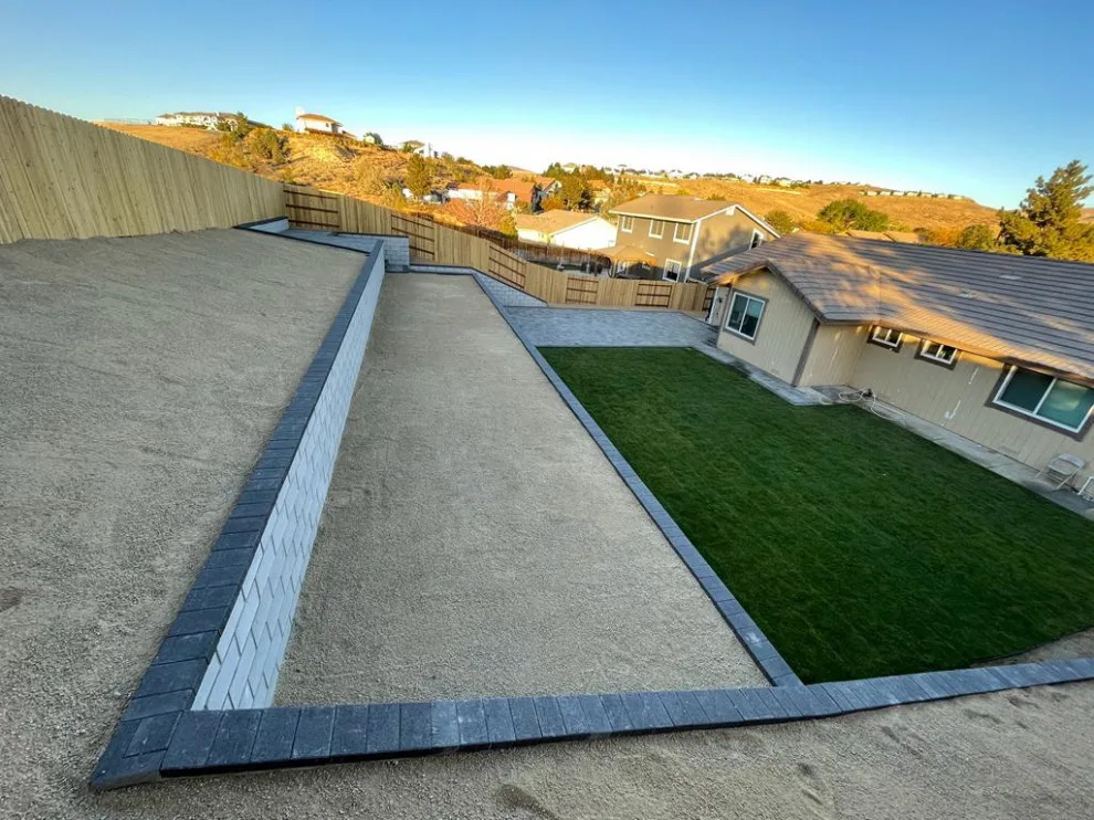 Paver Patio with Retaining Wall and Upper Deck by Jefe's Landscaping - Photo 2