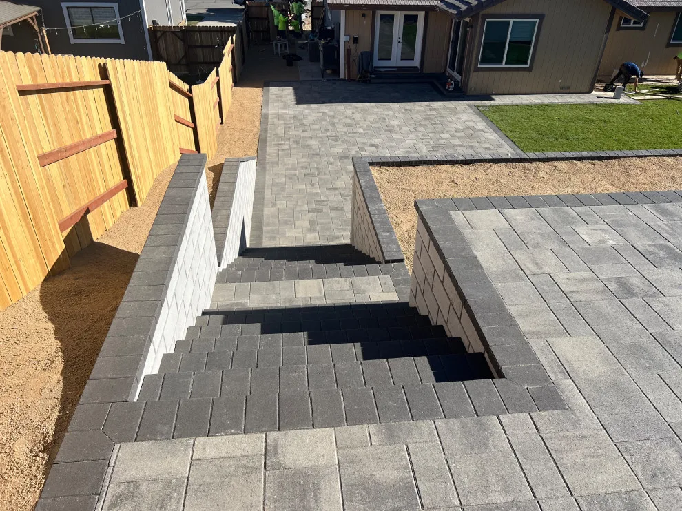 Paver Patio with Retaining Wall and Upper Deck by Jefe's Landscaping - Photo 4