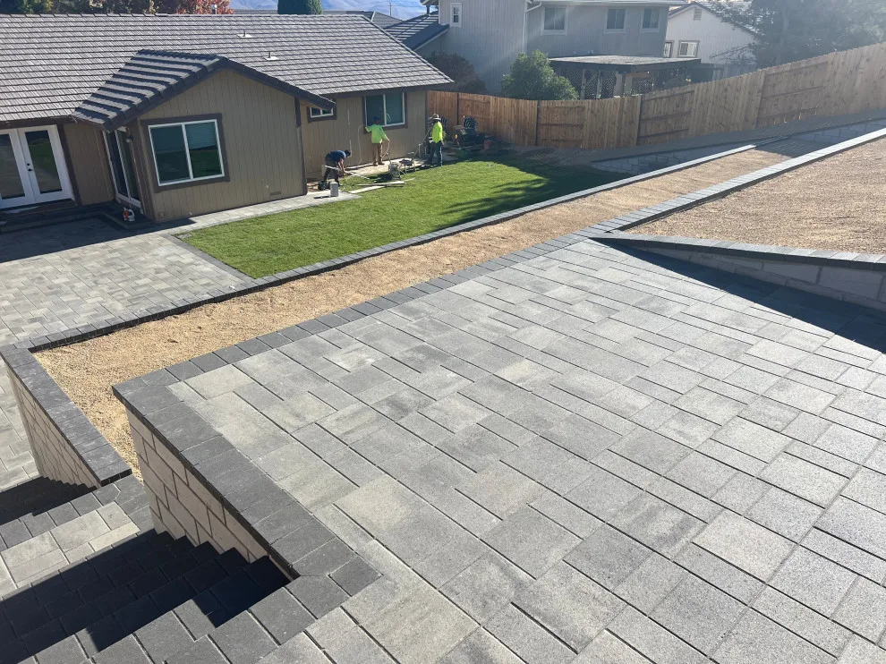 Paver Patio with Retaining Wall and Upper Deck by Jefe's Landscaping - Photo 5