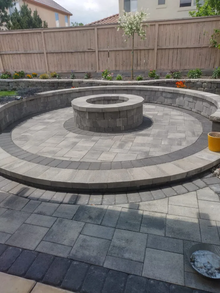 Compact fire pit by Jefe's Landscaping - Photo 2