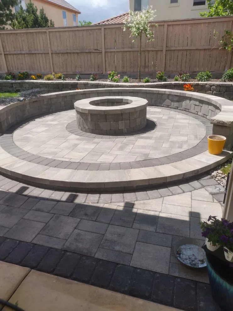 Compact fire pit by Jefe's Landscaping - Photo 4