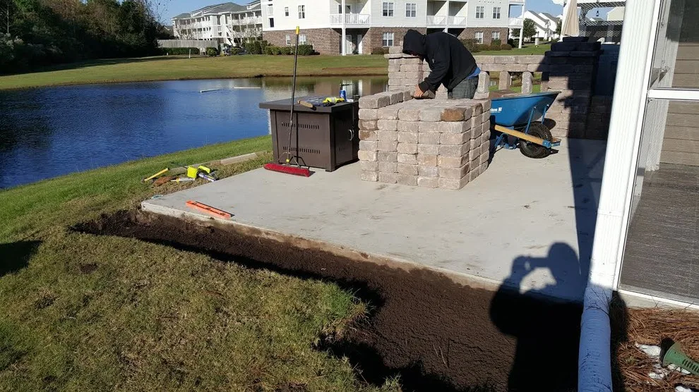 Patio with Block Walls by Elite Coastal Landscaping LLC - Photo 4