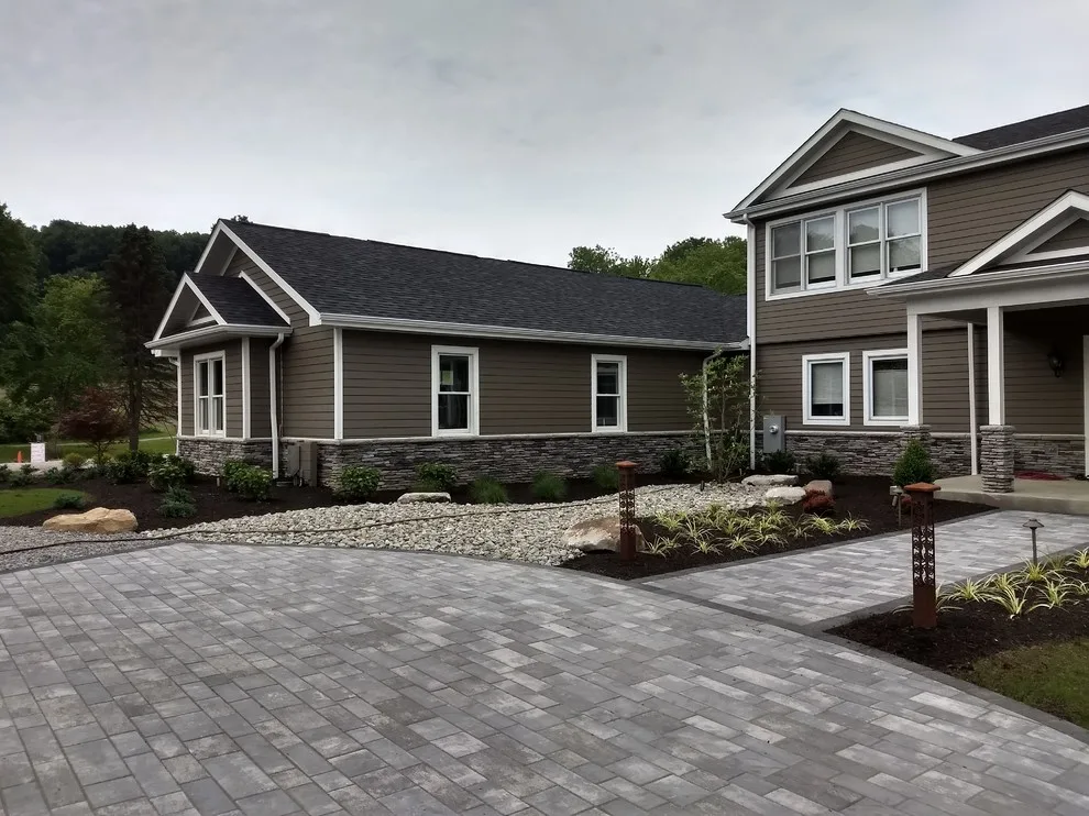Entrance Landscape, Pathway, and Driveway by Blue Fox Landscape Design Inc - Photo 6