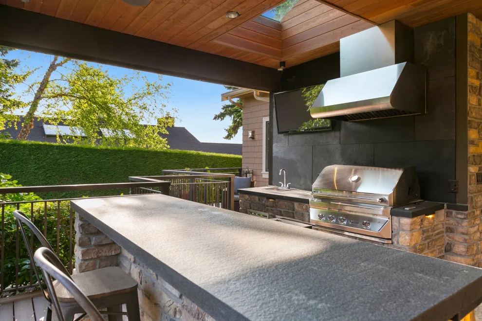Yarrow Point Triangular Roof Outdoor Space by London Design Build - Photo 9