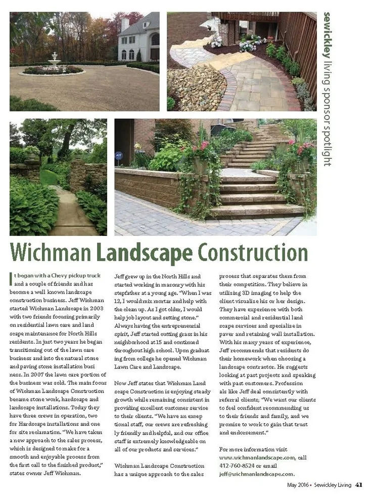 Sewickley Living 2016 Highlight by Wichman Landscape & Construction - Photo 2