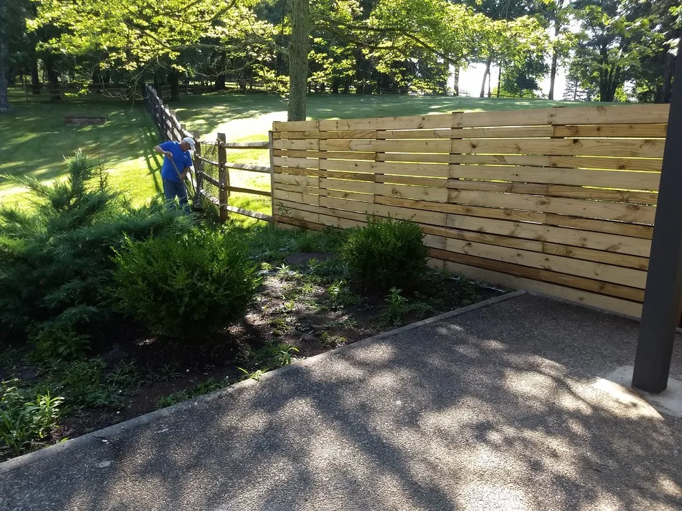 Exterior Garden, Pathway, Deck, and Water Feature by Blue Fox Landscape Design Inc - Photo 11