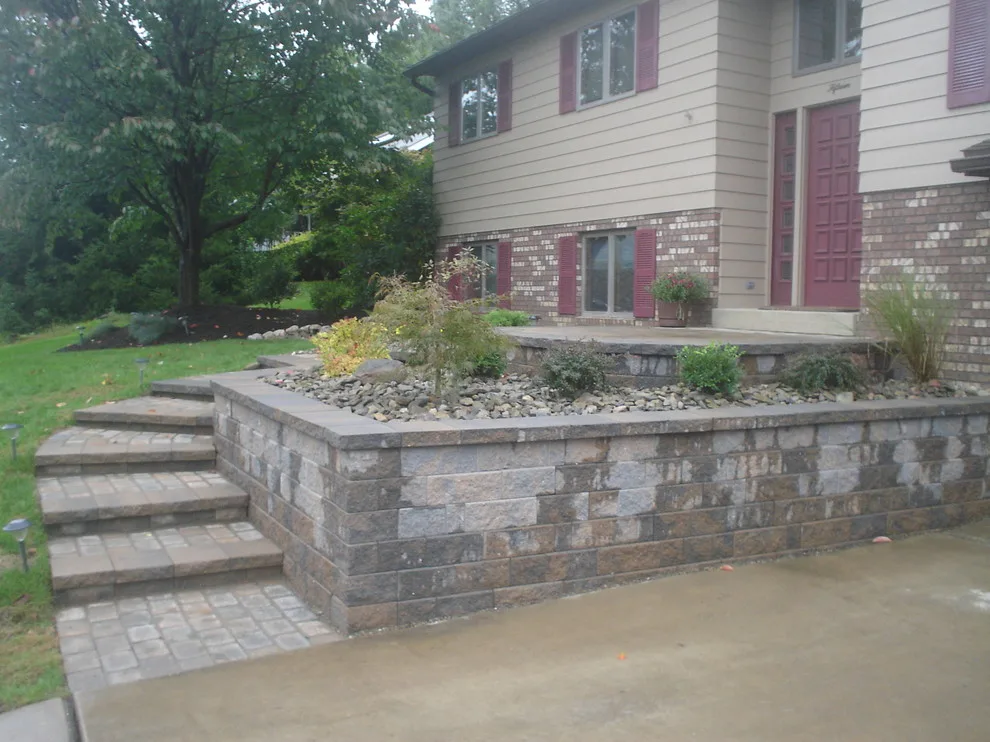 Warren, PA main entrance hardscape by Marlinski Landscape & Stone Work - Photo 3