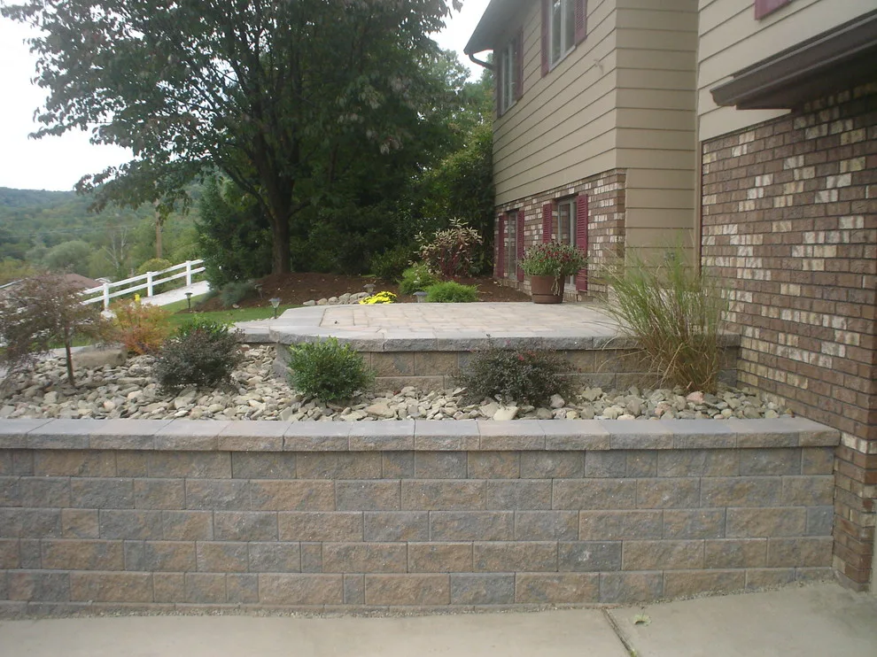 Warren, PA main entrance hardscape by Marlinski Landscape & Stone Work - Photo 5
