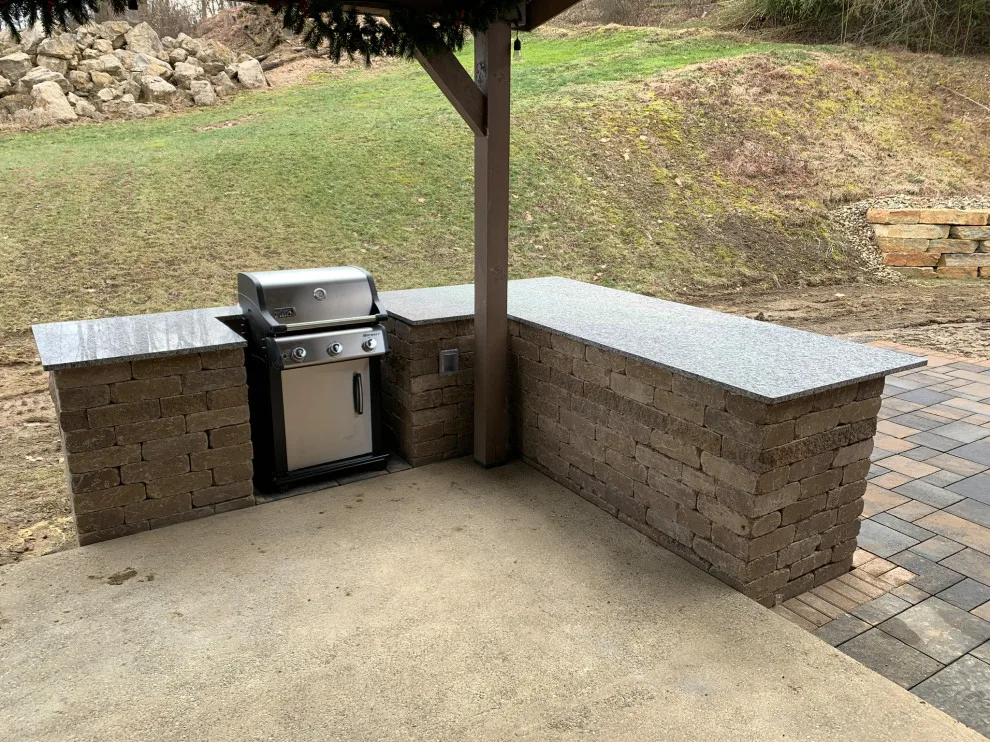 Fireplace and Grill Island for the Cabin by Schellhaas Landscape Construction - Photo 3