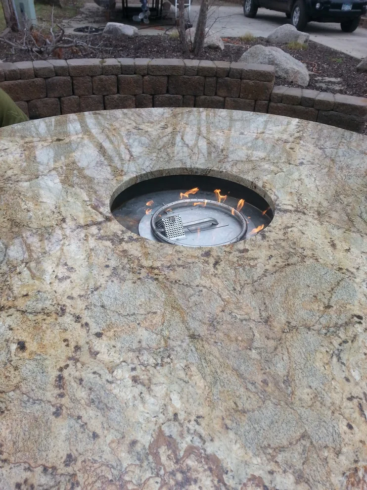 Bespoke Granite Fire Pit by Precision Landscape & Irrigation, LLC - Photo 2