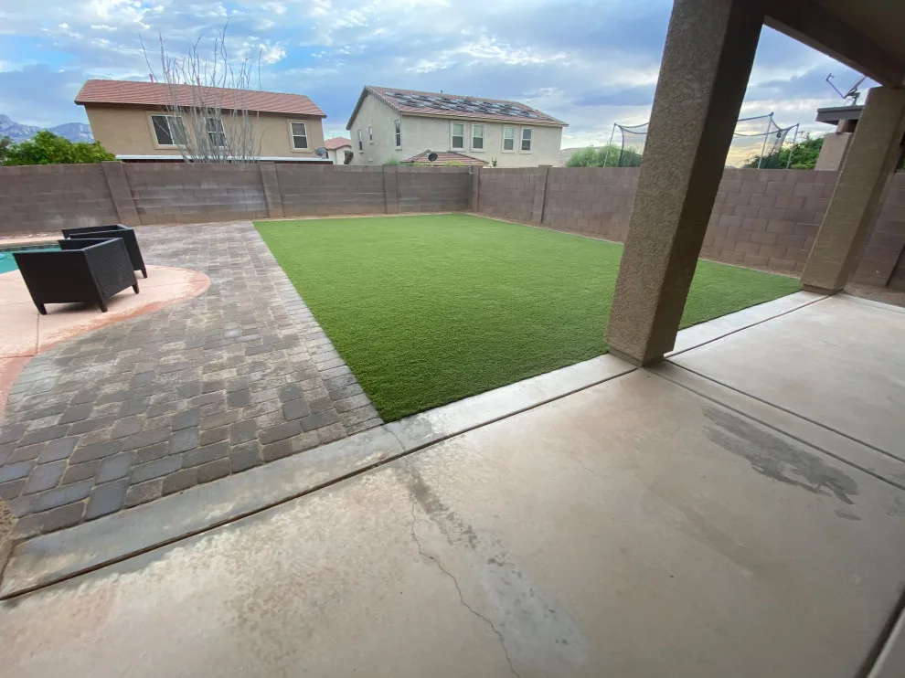 Deck and synthetic turf by AZ Custom Landscaping - Photo 3