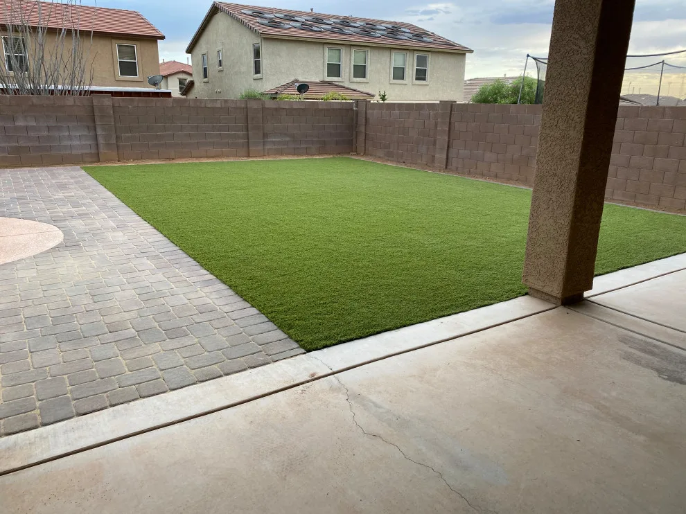 Deck and synthetic turf by AZ Custom Landscaping - Photo 4