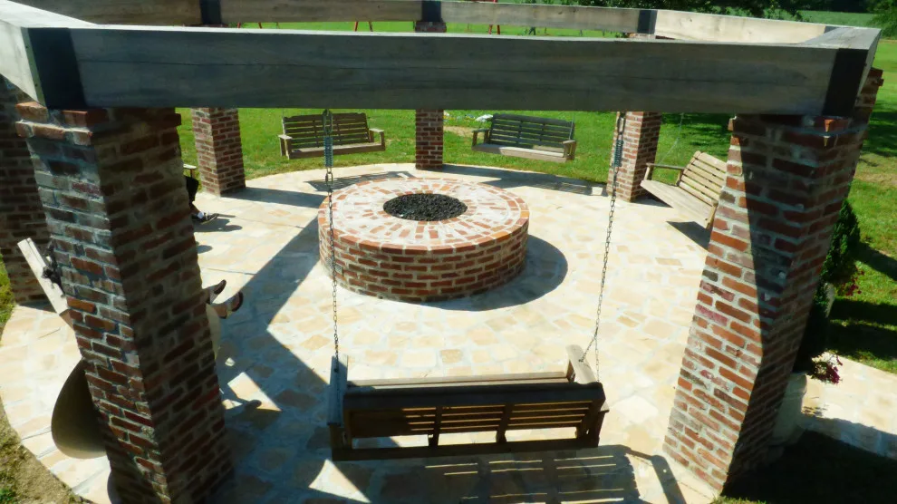 Fire Pit and Swing Outdoor Living Area by Lollys Gardening - Photo 8