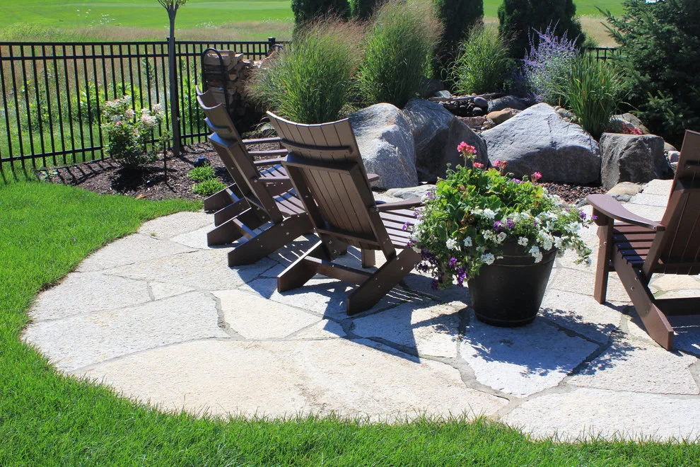 Stone Patio and Outdoor Fireplace by The Bruce Company - Photo 9