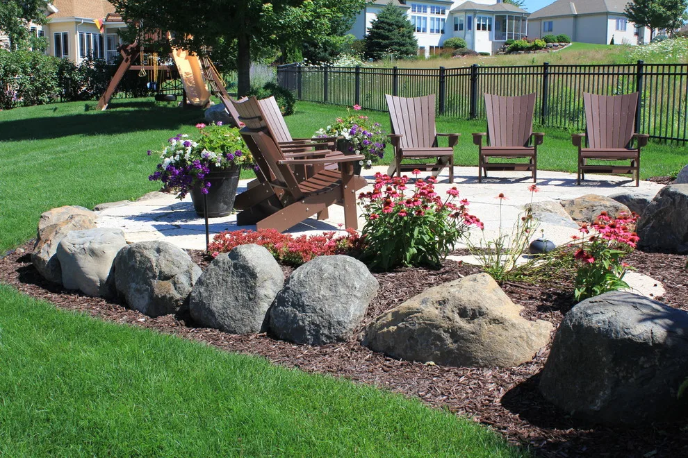 Stone Patio and Outdoor Fireplace by The Bruce Company - Photo 11